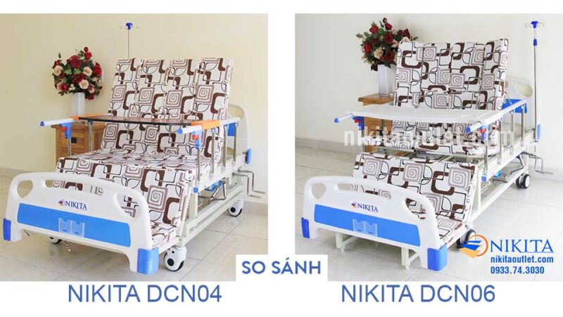 Nên mua giường y tế có tay quay NIKITA DCN04 hay giường NIKITA DCN06 là một vấn đề khiến nhiều người cân nhắc. Bởi vì hiện nay, việc chăm sóc sức khoẻ tại nhà ngày càng được sử dụng để đáp ứng nhu cầu chăm sóc dài hạn cho các bệnh nhân. Nhiều người lựa chọn mua các thiết bị y tế hỗ trợ từ máy móc, các loại thuốc phổ biến đến giường bệnh để chủ động trong việc bảo vệ sức khỏe người thân và gia đình. Cùng chúng tôi so sánh 2 loại giường y tế có tay quay để giúp Qúy Khách có được sự lựa chọn phù hợp nhất.