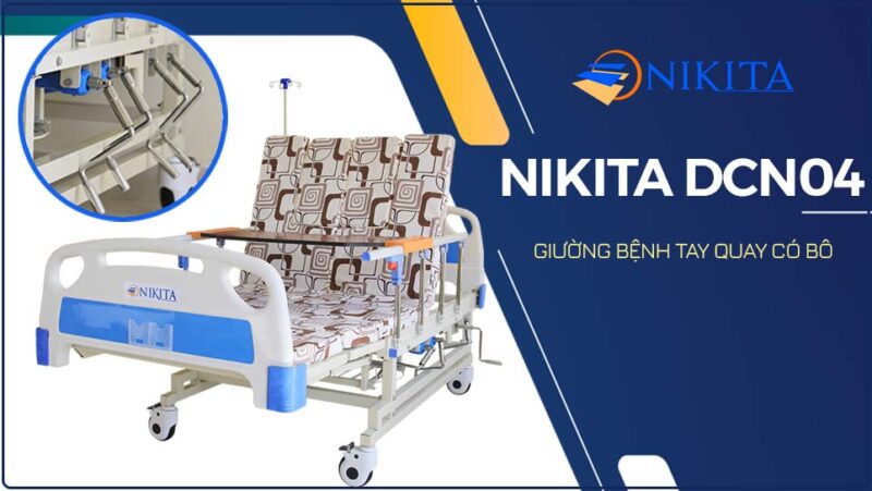 Giường bệnh tay quay có bô Nikita DCN04